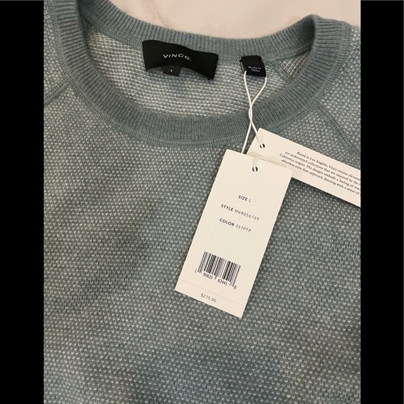 Vince Regular Fit Wool & Cashmere Sweater Size L - Picture 4 of 5